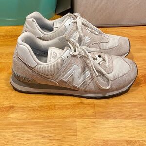 New Balance 574 Retro Sneakers in Light Gray and White